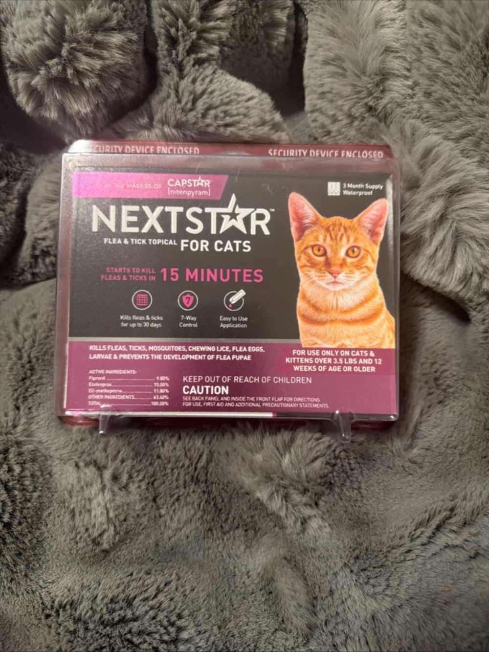 Nexstar Flea & Tick Topical for Cats over 3.5 lbs Fast Acting 3 Month Supply U6